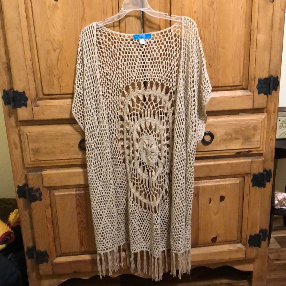 Crochet long kimono size Medium